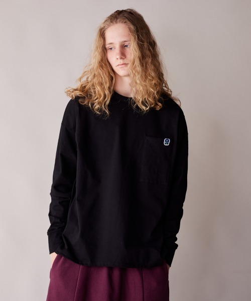 rehacer(レアセル)の「rehacer : Hemline One Flower L/S / ヘムラインワンフラワーポケットロングスリーブカットソー(Tシャツ/カットソー・メンズ・ブラック/グレー/ホワイト・MEDIUM/LARGE/X-LARGE/SMALL)」の13枚目の写真