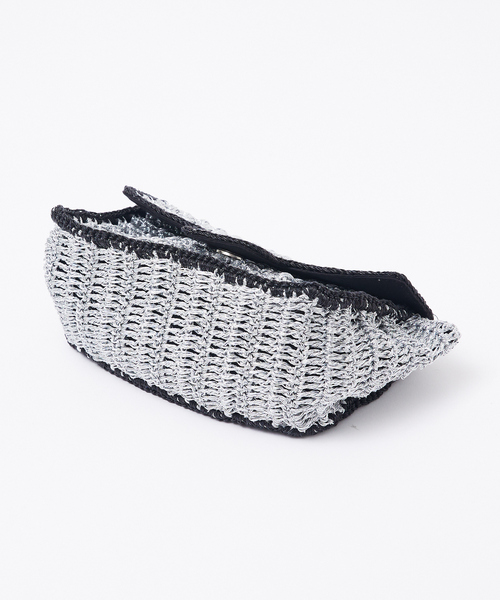 Rouge vif la cle(ルージュヴィフラクレ)の「【Swaraj/スワラージ】手編みのメタリックマクラメBAG / チェーンミニバッグ / ハンドメイド(トートバッグ・レディース・ゴールド/ブラック/シルバー・フリー)」の17枚目の写真