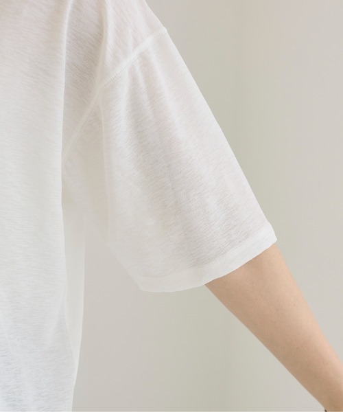 ANGIE(アンジー)の「シアー スラブ Tシャツ(Tシャツ/カットソー・レディース・ブルー系その他/ホワイト系その他/キャメル/オフホワイト/ブラック/ブラウン系その他・FREE)」の10枚目の写真