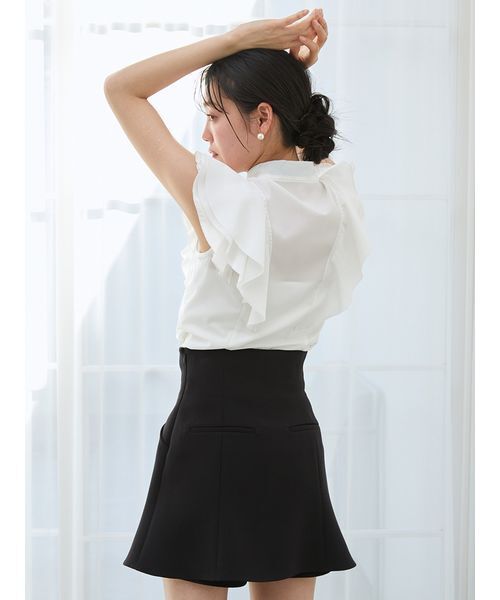 SNIDEL（スナイデル）の「ヘムフレアスカショ（その他パンツ・レディース・その他/ワイン/ブラック・1/0）」の14枚目の写真