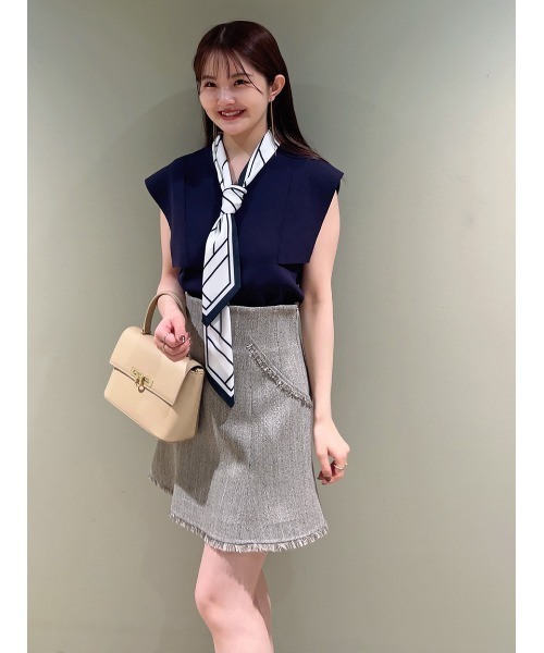 SNIDEL（スナイデル）の「ヘムフレアスカショ（その他パンツ・レディース・その他/ワイン/ブラック・1/0）」の4枚目の写真