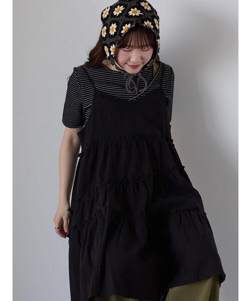 ehka sopo(エヘカソポ)の「ボーダーカットアウトプルオーバー(Tシャツ/カットソー・レディース・ブラック/キナリ/ピンク・F)」の6枚目の写真