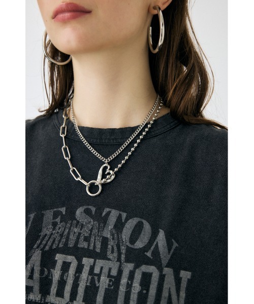 tシャツ OVERLAPPING LOGOS N/S Tシャツ レディース OVERLAPPING LOGOS N/S Tシャツ（Tシャツ/カットソー）｜MOUSSY