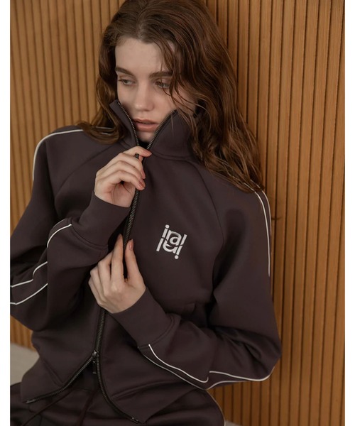 IRAL(アイラル)の「W ZIP TRACK JACKET(ジャージ・レディース・チャコールグレー/ブラック/グレー・FREE)」の2枚目の写真
