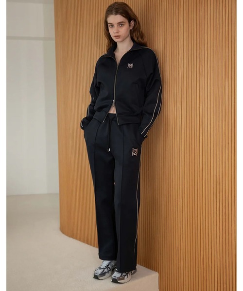 IRAL(アイラル)の「W ZIP TRACK JACKET(ジャージ・レディース・チャコールグレー/ブラック/グレー・FREE)」の1枚目の写真