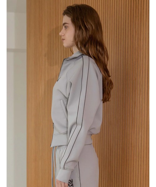 IRAL(アイラル)の「W ZIP TRACK JACKET(ジャージ・レディース・チャコールグレー/ブラック/グレー・FREE)」の7枚目の写真