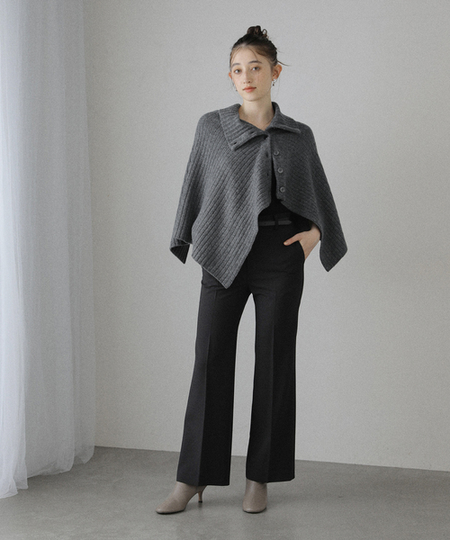 La TOTALITE（ラトータリテ）の「many way ウールケープストール（ストール/ショール・レディース・チャコールグレー/キャメル/アイボリー・FREE）」の14枚目の写真