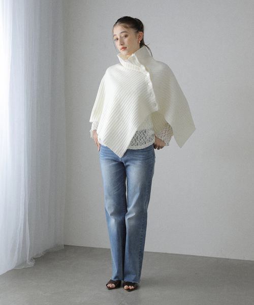 La TOTALITE（ラトータリテ）の「many way ウールケープストール（ストール/ショール・レディース・チャコールグレー/キャメル/アイボリー・FREE）」の18枚目の写真