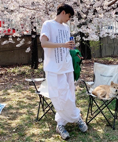 NOWLE(ノウル)の「【NOWLE】テキスト デザイン プリント 半袖 Tシャツ(Tシャツ/カットソー・メンズ・ホワイト/ブラウン・MEDIUM/LARGE/X-LARGE)」の9枚目の写真