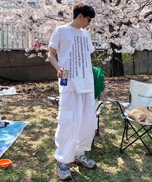 NOWLE(ノウル)の「【NOWLE】テキスト デザイン プリント 半袖 Tシャツ(Tシャツ/カットソー・メンズ・ホワイト/ブラウン・MEDIUM/LARGE/X-LARGE)」の8枚目の写真