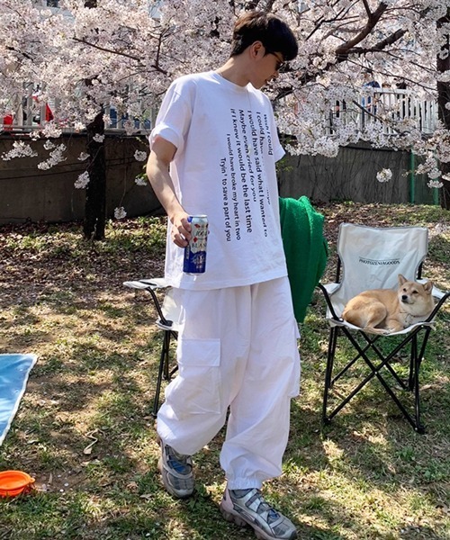 NOWLE(ノウル)の「【NOWLE】テキスト デザイン プリント 半袖 Tシャツ(Tシャツ/カットソー・メンズ・ホワイト/ブラウン・MEDIUM/LARGE/X-LARGE)」の7枚目の写真