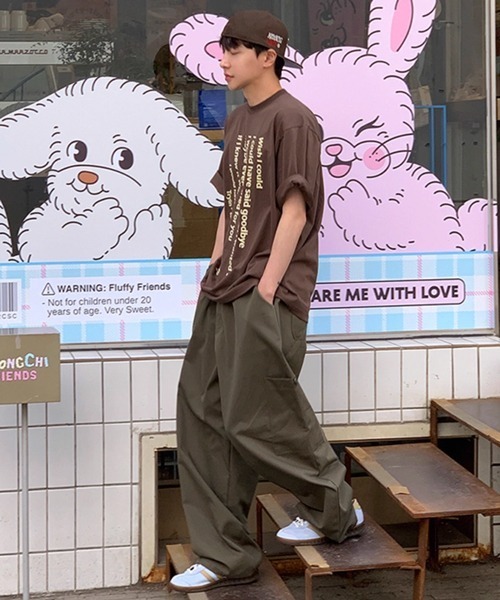 NOWLE(ノウル)の「【NOWLE】テキスト デザイン プリント 半袖 Tシャツ(Tシャツ/カットソー・メンズ・ホワイト/ブラウン・MEDIUM/LARGE/X-LARGE)」の21枚目の写真