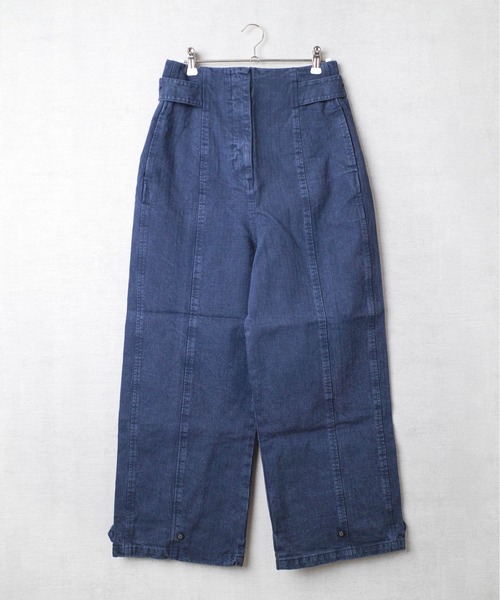 BLACK BY MOUSSY（ブラックバイマウジー）の「【PH1】【BLACK by MOUSSY】JAPAN MADE HERRINGBONE PANTS 070BA311-0020（その他パンツ・レディース・カーキ/ネイビー・1/2）」の2枚目の写真