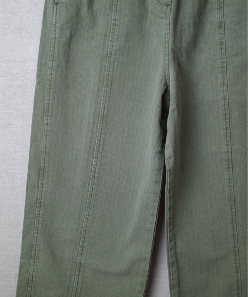 BLACK BY MOUSSY（ブラックバイマウジー）の「【PH1】【BLACK by MOUSSY】JAPAN MADE HERRINGBONE PANTS 070BA311-0020（その他パンツ・レディース・カーキ/ネイビー・1/2）」の7枚目の写真