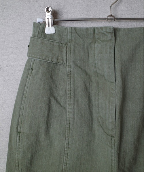 BLACK BY MOUSSY（ブラックバイマウジー）の「【PH1】【BLACK by MOUSSY】JAPAN MADE HERRINGBONE PANTS 070BA311-0020（その他パンツ・レディース・カーキ/ネイビー・1/2）」の8枚目の写真