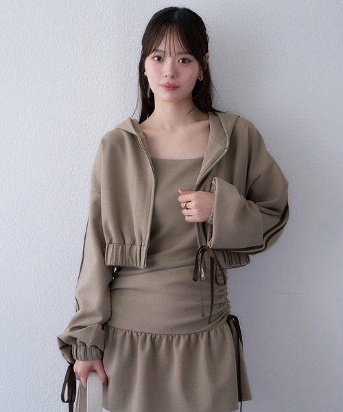 セール】サイドラインリボンパーカー（パーカー）｜one after another