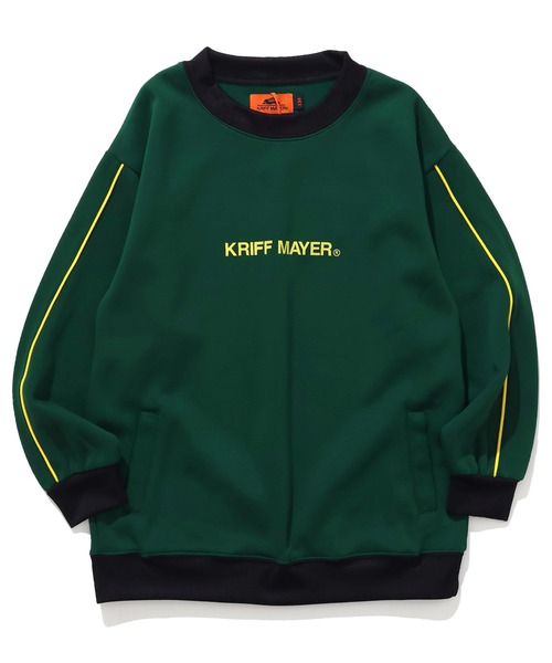 KRIFF MAYER Kid's Collection（クリフメイヤーキッズコレクション）の「【セットアップ対応可】パイピングクループルオーバー（スウェット・キッズ・ブラック/グリーン/ネイビー/グレー・150/140/130/120/170/160）」の2枚目の写真
