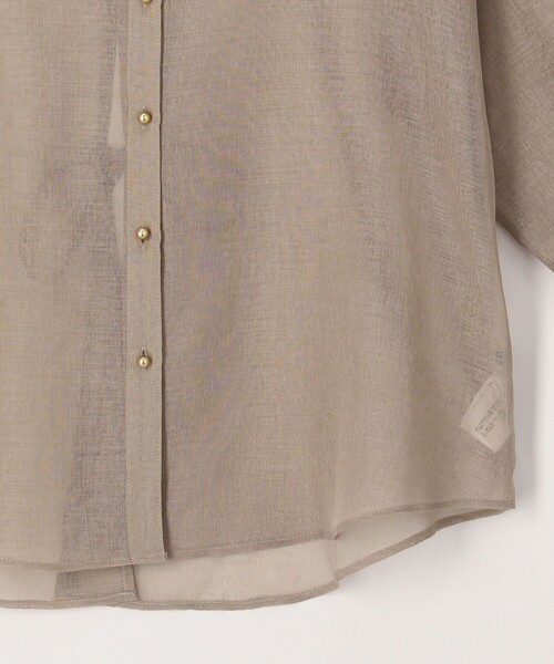MICO COULIER（ミコクリエ）の「シアーリネンライクシャツ（シャツ/ブラウス・レディース・ベージュ/チャコールグレー/ライトブルー/ベビーピンク・38）」の20枚目の写真
