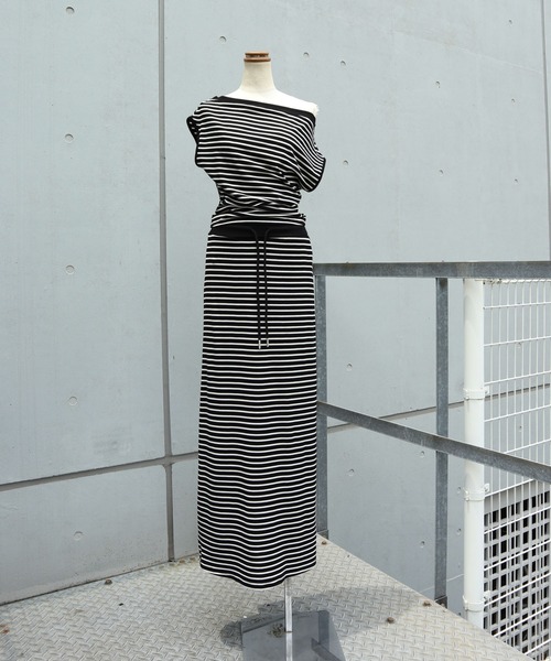 FIG&VIPER（フィグアンドバイパー）の「ボーダーロングSK（スカート・レディース・ブラック・FREE）」の16枚目の写真