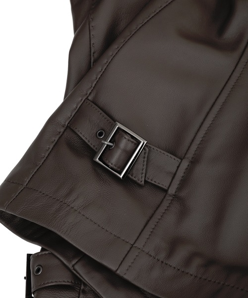 MEN'S BIGI（メンズビギ）の「クロームタンニングシープレザージャケット（ブルゾン・メンズ・ブラック・02/04/03）」の3枚目の写真