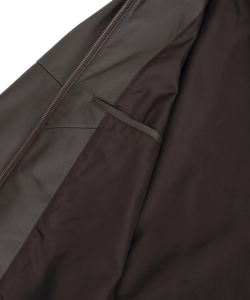 MEN'S BIGI（メンズビギ）の「クロームタンニングシープレザージャケット（ブルゾン・メンズ・ブラック・02/04/03）」の5枚目の写真
