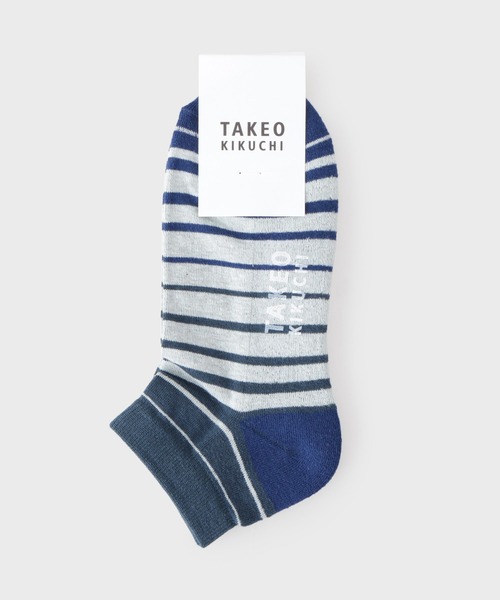 TAKEO KIKUCHI（タケオキクチ）の「グラデボーダーショートソックス（ソックス/靴下・メンズ・ブラウン系その他5/ワイン系1/ターコイズブルー系5・00）」の5枚目の写真