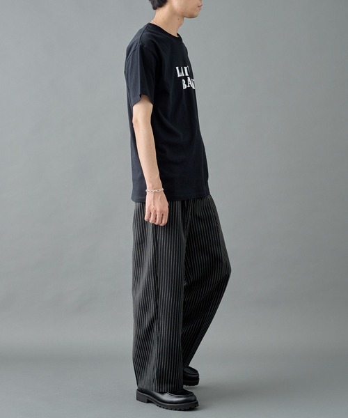 COLONY 2139（コロニートゥーワンスリーナイン）の「ピンストライプ2タックワイドパンツ（スラックス・メンズ・ブラック/グレー・LARGE/MEDIUM）」の10枚目の写真