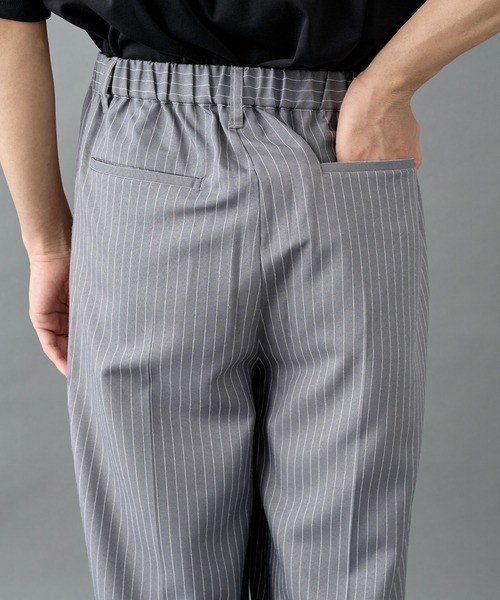 COLONY 2139（コロニートゥーワンスリーナイン）の「ピンストライプ2タックワイドパンツ（スラックス・メンズ・ブラック/グレー・LARGE/MEDIUM）」の20枚目の写真