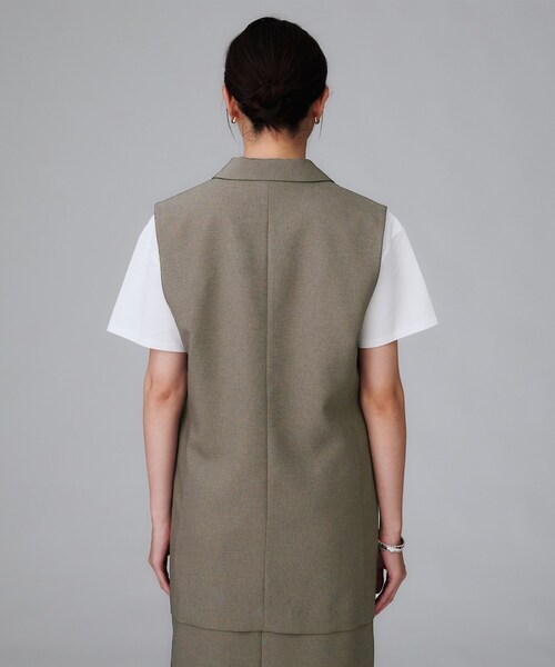 UNTITLED（アンタイトル）の「【セットアップ可/洗える】スラブテーラードカラージレ（ベスト・レディース・ブラウン系その他/ブラック・48/44/04/02/01/00）」の21枚目の写真