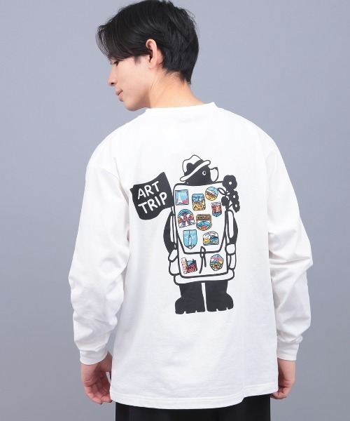 チチカカ(チチカカ)の「COBMASTER トリップベアプリントロングTシャツ(Tシャツ/カットソー・メンズ・ブラック/ブラウン/ホワイト・FREE)」の2枚目の写真