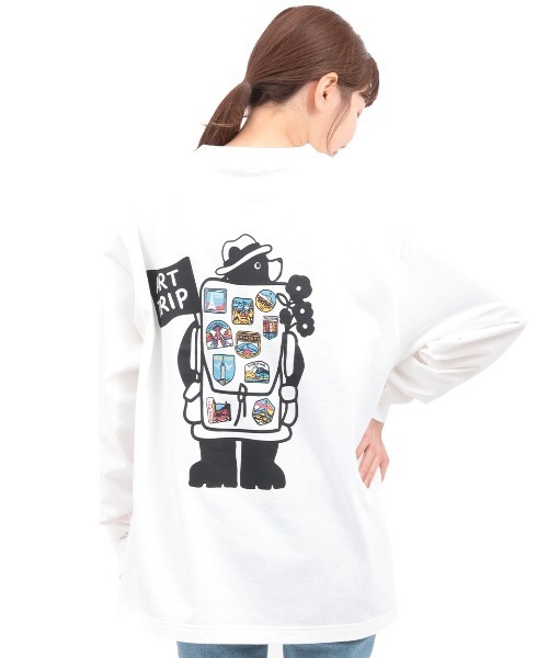 チチカカ(チチカカ)の「COBMASTER トリップベアプリントロングTシャツ(Tシャツ/カットソー・メンズ・ブラック/ブラウン/ホワイト・FREE)」の6枚目の写真