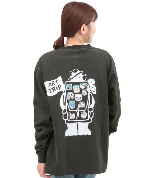 チチカカ(チチカカ)の「COBMASTER トリップベアプリントロングTシャツ(Tシャツ/カットソー・メンズ・ブラック/ブラウン/ホワイト・FREE)」の8枚目の写真