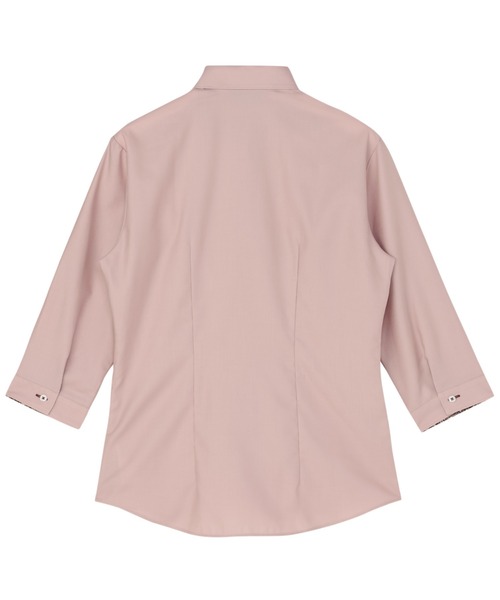 形態安定ノーアイロン ワイド 7分袖ビジネスワイシャツ