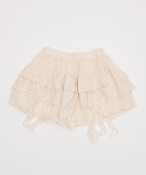 dispark(ディスパーク)の「DISPARK/ティアードイレヘムスカパン(スカート・レディース・ベージュ/カーキ・FREE)」の4枚目の写真