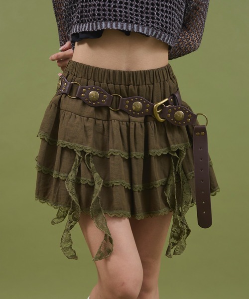 dispark(ディスパーク)の「DISPARK/ティアードイレヘムスカパン(スカート・レディース・ベージュ/カーキ・FREE)」の2枚目の写真