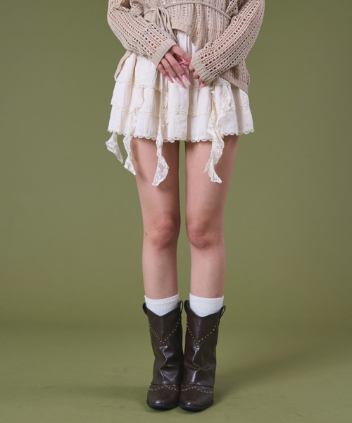 dispark(ディスパーク)の「DISPARK/ティアードイレヘムスカパン(スカート・レディース・ベージュ/カーキ・FREE)」の15枚目の写真