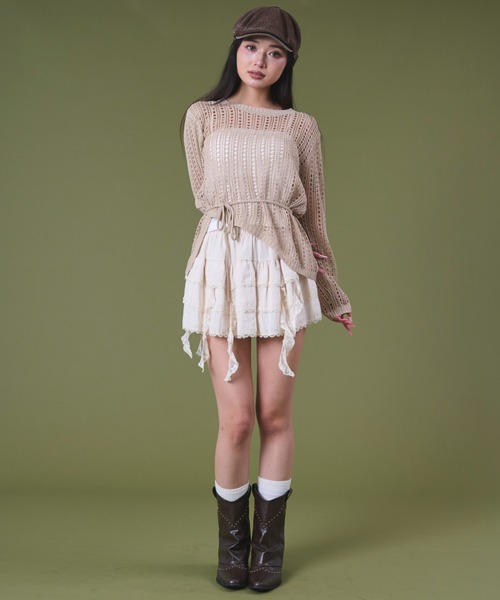 dispark(ディスパーク)の「DISPARK/ティアードイレヘムスカパン(スカート・レディース・ベージュ/カーキ・FREE)」の18枚目の写真