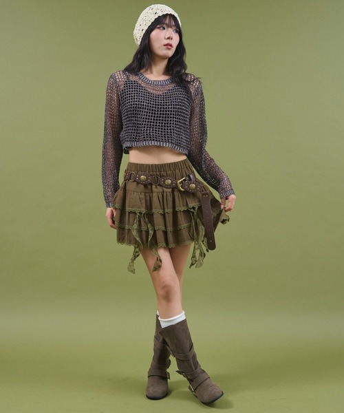 dispark(ディスパーク)の「DISPARK/ティアードイレヘムスカパン(スカート・レディース・ベージュ/カーキ・FREE)」の14枚目の写真