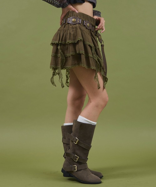 dispark(ディスパーク)の「DISPARK/ティアードイレヘムスカパン(スカート・レディース・ベージュ/カーキ・FREE)」の9枚目の写真