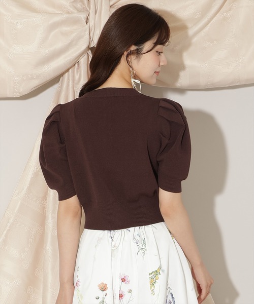 WILLSELECTION - WILLSELECTION  ウィルセレクション  カーディガン 8/8(fri)10時発売】ビジューリボンタックスリーブカーディガン