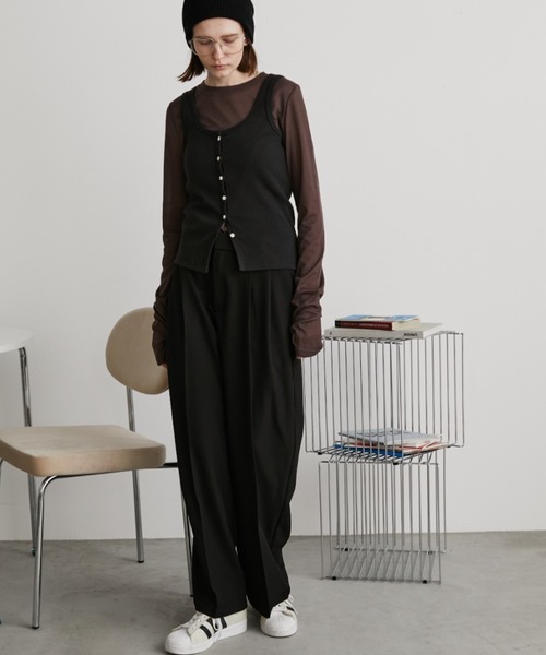 シアーリブサムホールプルオーバー（Tシャツ/カットソー）｜Auntie