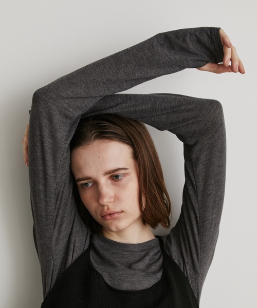 Auntie Rosa Holiday（アンティローザホリデー）の「シアーリブサムホールプルオーバー（Tシャツ/カットソー・レディース・ブラウン/ピンク/グレー/アイボリー/ブラック・FREE）」の12枚目の写真