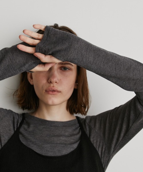 Auntie Rosa Holiday（アンティローザホリデー）の「シアーリブサムホールプルオーバー（Tシャツ/カットソー・レディース・ブラウン/ピンク/グレー/アイボリー/ブラック・FREE）」の11枚目の写真