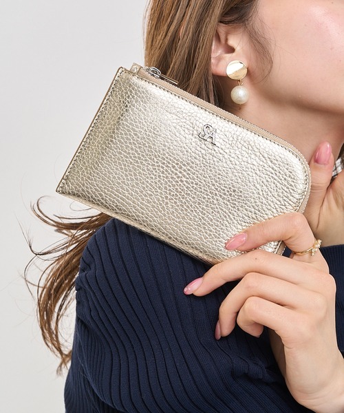 L字ファスナー ミニ財布 SAロゴ入り（財布）｜SALON DE ALFURD TOKYO
