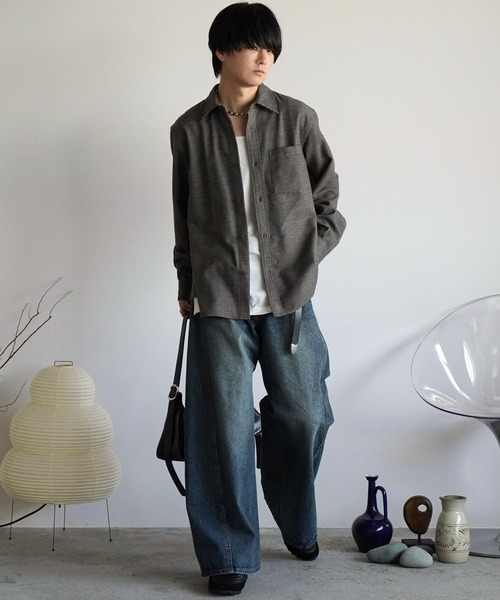 CURVED FLARE BAGGY DENIM（デニムパンツ）｜WYM LIDNM（ウィム