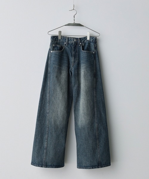 パンツ WYM LIDNM VINTAGE WASHED CURVED DENIM L WYM LIDNM ジーンズ VINTAGE WASHED CURVED DENIM メンズ