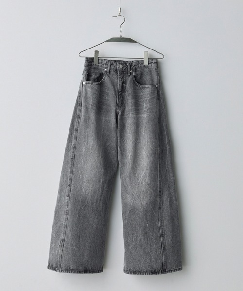 CURVED FLARE BAGGY DENIM（デニムパンツ）｜WYM LIDNM（ウィム