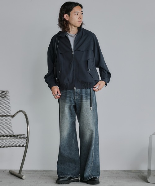 WYM LIDNM(ウィム バイ リドム)の「CURVED FLARE BAGGY DENIM(デニムパンツ・メンズ・グレー系/インディゴブルー/ライトインディゴブルー・XS/S/M/L)」の18枚目の写真