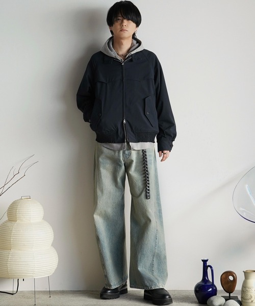 WYM LIDNM(ウィム バイ リドム)の「CURVED FLARE BAGGY DENIM(デニムパンツ・メンズ・グレー系/インディゴブルー/ライトインディゴブルー・XS/S/M/L)」の7枚目の写真
