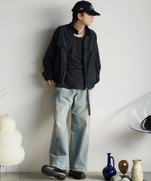 WYM LIDNM(ウィム バイ リドム)の「CURVED FLARE BAGGY DENIM(デニムパンツ・メンズ・グレー系/インディゴブルー/ライトインディゴブルー・XS/S/M/L)」の15枚目の写真